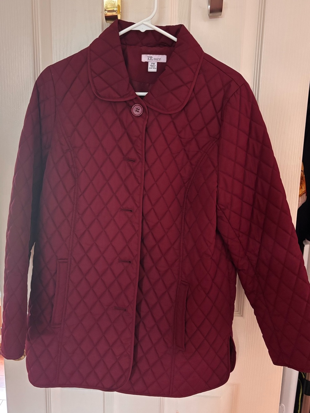 Charming Quilted Burgundy Jacket by The Tog Shop - size PM